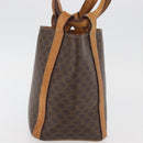CELINE Macadam Canvas Shoulder Bag PVC Leather Brown Gold Auth ka3561-3