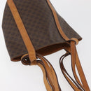 CELINE Macadam Canvas Shoulder Bag PVC Leather Brown Gold Auth ka3561-6