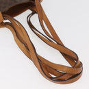 CELINE Macadam Canvas Shoulder Bag PVC Leather Brown Gold Auth ka3561-7