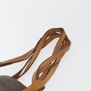 CELINE Macadam Canvas Shoulder Bag PVC Leather Brown Gold Auth ka3561-8