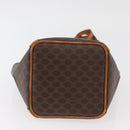 CELINE Macadam Canvas Shoulder Bag PVC Leather Brown Gold Auth ka3561-5