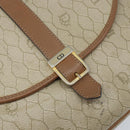 Christian Dior Honeycomb Canvas Shoulder Bag PVC Beige Gold Auth ka3563-10