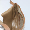 Christian Dior Honeycomb Canvas Shoulder Bag PVC Beige Gold Auth ka3563-18