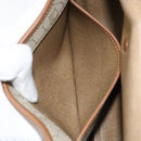Christian Dior Honeycomb Canvas Shoulder Bag PVC Beige Gold Auth ka3563-20