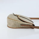 Christian Dior Honeycomb Canvas Shoulder Bag PVC Beige Gold Auth ka3563-3