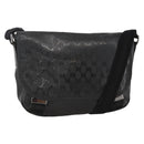 GUCCI GG Implementation Shoulder Bag PVC Black Silver 201732 Auth ka3564-1