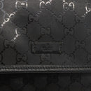 GUCCI GG Implementation Shoulder Bag PVC Black Silver 201732 Auth ka3564-14