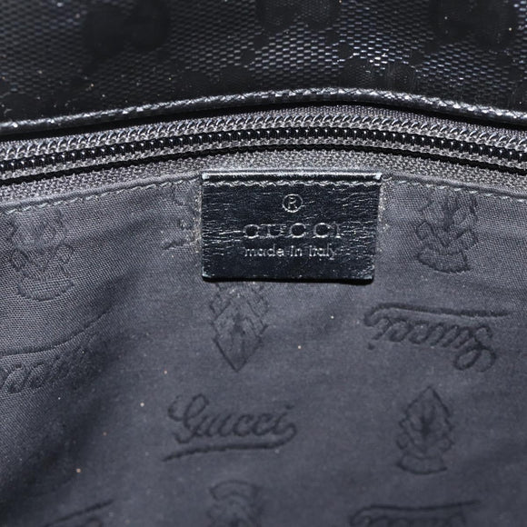 GUCCI GG Implementation Shoulder Bag PVC Black Silver 201732 Auth ka3564