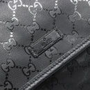 GUCCI GG Implementation Shoulder Bag PVC Black Silver 201732 Auth ka3564-18