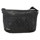 GUCCI GG Implementation Shoulder Bag PVC Black Silver 201732 Auth ka3564-2