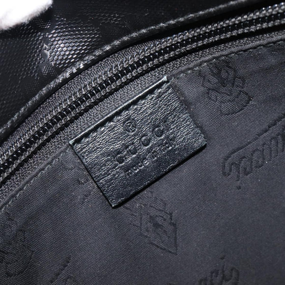 GUCCI GG Implementation Shoulder Bag PVC Black Silver 201732 Auth ka3564