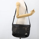 GUCCI GG Implementation Shoulder Bag PVC Black Silver 201732 Auth ka3564-23