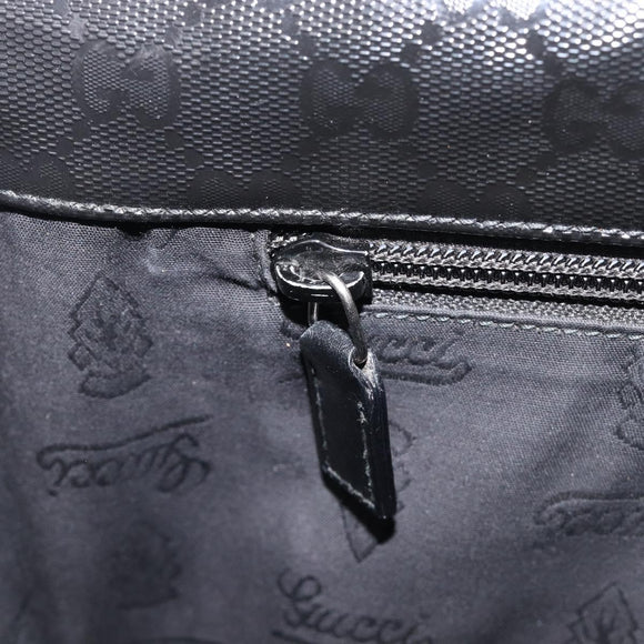 GUCCI GG Implementation Shoulder Bag PVC Black Silver 201732 Auth ka3564