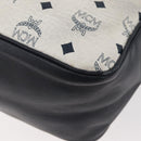 MCM Vicetos Logogram Shoulder Bag PVC Leather White Gold Auth ka3568-13