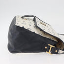 MCM Vicetos Logogram Shoulder Bag PVC Leather White Gold Auth ka3568-4