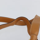 Salvatore Ferragamo Gancini Shoulder Bag PVC Leather Orange Gold Auth ka357-14