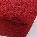 Christian Dior Trotter Canvas Tote Bag Red Silver Auth ka3572-12
