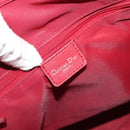 Christian Dior Trotter Canvas Tote Bag Red Silver Auth ka3572-15