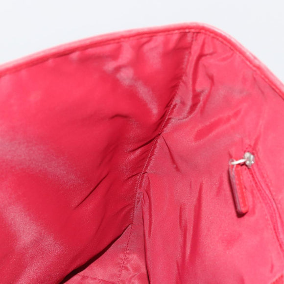 Christian Dior Trotter Canvas Tote Bag Red Silver Auth ka3572