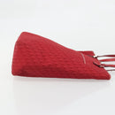 Christian Dior Trotter Canvas Tote Bag Red Silver Auth ka3572-4