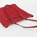 Christian Dior Trotter Canvas Tote Bag Red Silver Auth ka3572-6