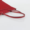 Christian Dior Trotter Canvas Tote Bag Red Silver Auth ka3572-7