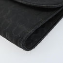Christian Dior Honeycomb Canvas Chain Shoulder Bag PVC Black Gold Auth ka3574-10