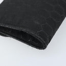 Christian Dior Honeycomb Canvas Chain Shoulder Bag PVC Black Gold Auth ka3574-13