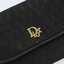 Christian Dior Honeycomb Canvas Chain Shoulder Bag PVC Black Gold Auth ka3574-14