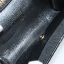 Christian Dior Honeycomb Canvas Chain Shoulder Bag PVC Black Gold Auth ka3574-17