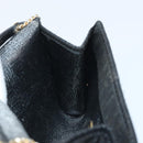 Christian Dior Honeycomb Canvas Chain Shoulder Bag PVC Black Gold Auth ka3574-18
