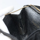 Christian Dior Honeycomb Canvas Chain Shoulder Bag PVC Black Gold Auth ka3574-19