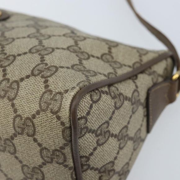 GUCCI GG Supreme Shoulder Bag PVC Beige Gold 89 01 021 Auth ka3575