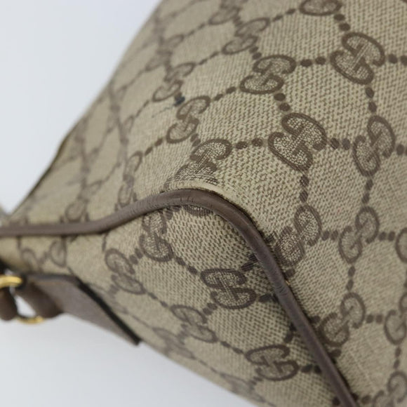 GUCCI GG Supreme Shoulder Bag PVC Beige Gold 89 01 021 Auth ka3575