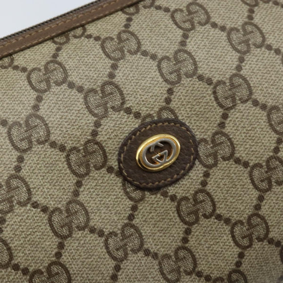GUCCI GG Supreme Shoulder Bag PVC Beige Gold 89 01 021 Auth ka3575