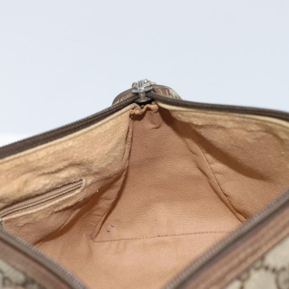 GUCCI GG Supreme Shoulder Bag PVC Beige Gold 89 01 021 Auth ka3575