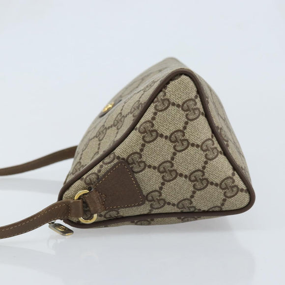 GUCCI GG Supreme Shoulder Bag PVC Beige Gold 89 01 021 Auth ka3575