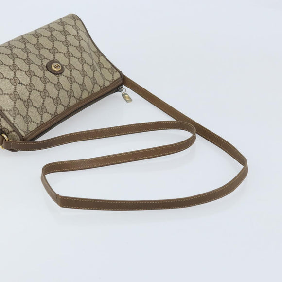 GUCCI GG Supreme Shoulder Bag PVC Beige Gold 89 01 021 Auth ka3575