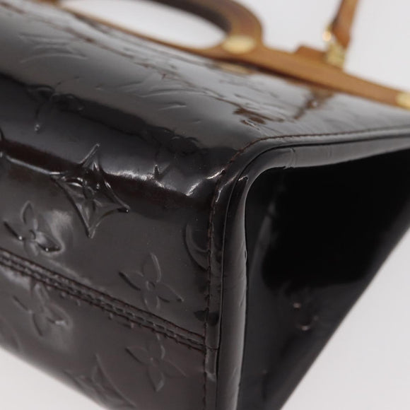 LOUIS VUITTON Monogram Vernis Roxbury Drive Hand Bag Amarante M91995 Auth ka3576