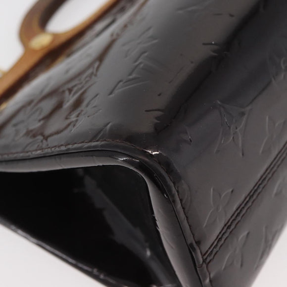 LOUIS VUITTON Monogram Vernis Roxbury Drive Hand Bag Amarante M91995 Auth ka3576