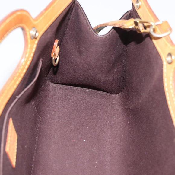 LOUIS VUITTON Monogram Vernis Roxbury Drive Hand Bag Amarante M91995 Auth ka3576