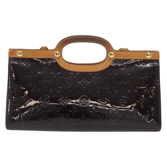 LOUIS VUITTON Monogram Vernis Roxbury Drive Hand Bag Amarante M91995 Auth ka3576