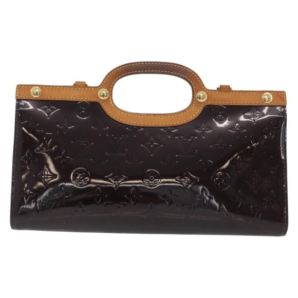 LOUIS VUITTON Monogram Vernis Roxbury Drive Hand Bag Amarante M91995 Auth ka3576