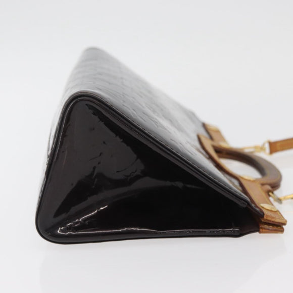 LOUIS VUITTON Monogram Vernis Roxbury Drive Hand Bag Amarante M91995 Auth ka3576