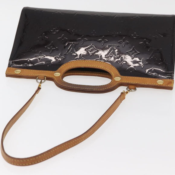LOUIS VUITTON Monogram Vernis Roxbury Drive Hand Bag Amarante M91995 Auth ka3576