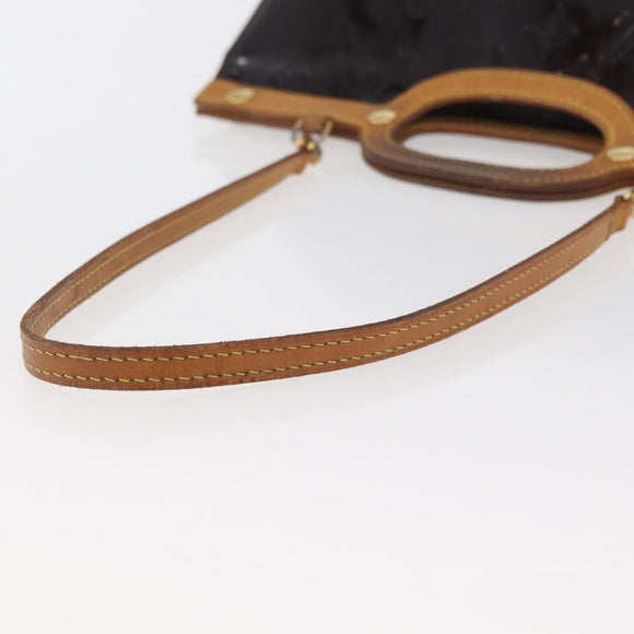 LOUIS VUITTON Monogram Vernis Roxbury Drive Hand Bag Amarante M91995 Auth ka3576