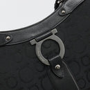 Salvatore Ferragamo Tote Bag Canvas Black Silver Auth ka3582-14