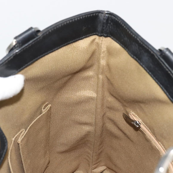 Salvatore Ferragamo Tote Bag Canvas Black Silver Auth ka3582