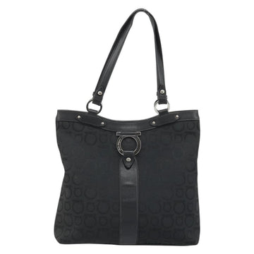 Salvatore Ferragamo Tote Bag Canvas Black Silver Auth ka3582 - 0