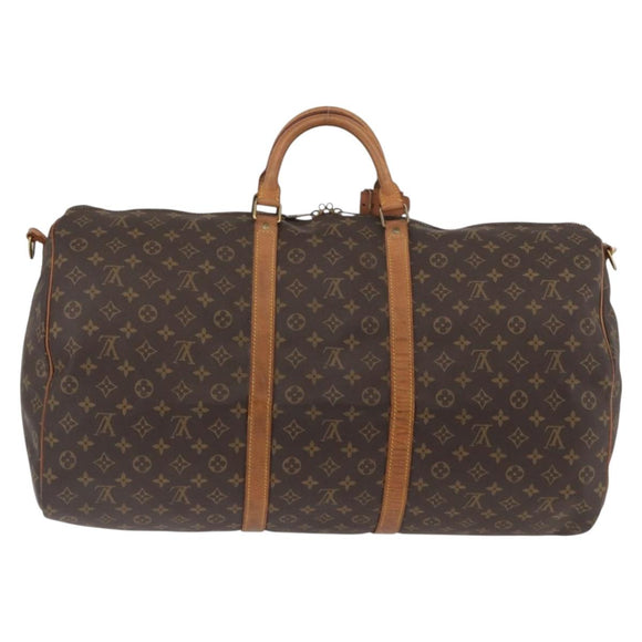 LOUIS VUITTON Monogram Keepall Bandouliere 60 Boston Tasche M41412 LV Auth ka3589